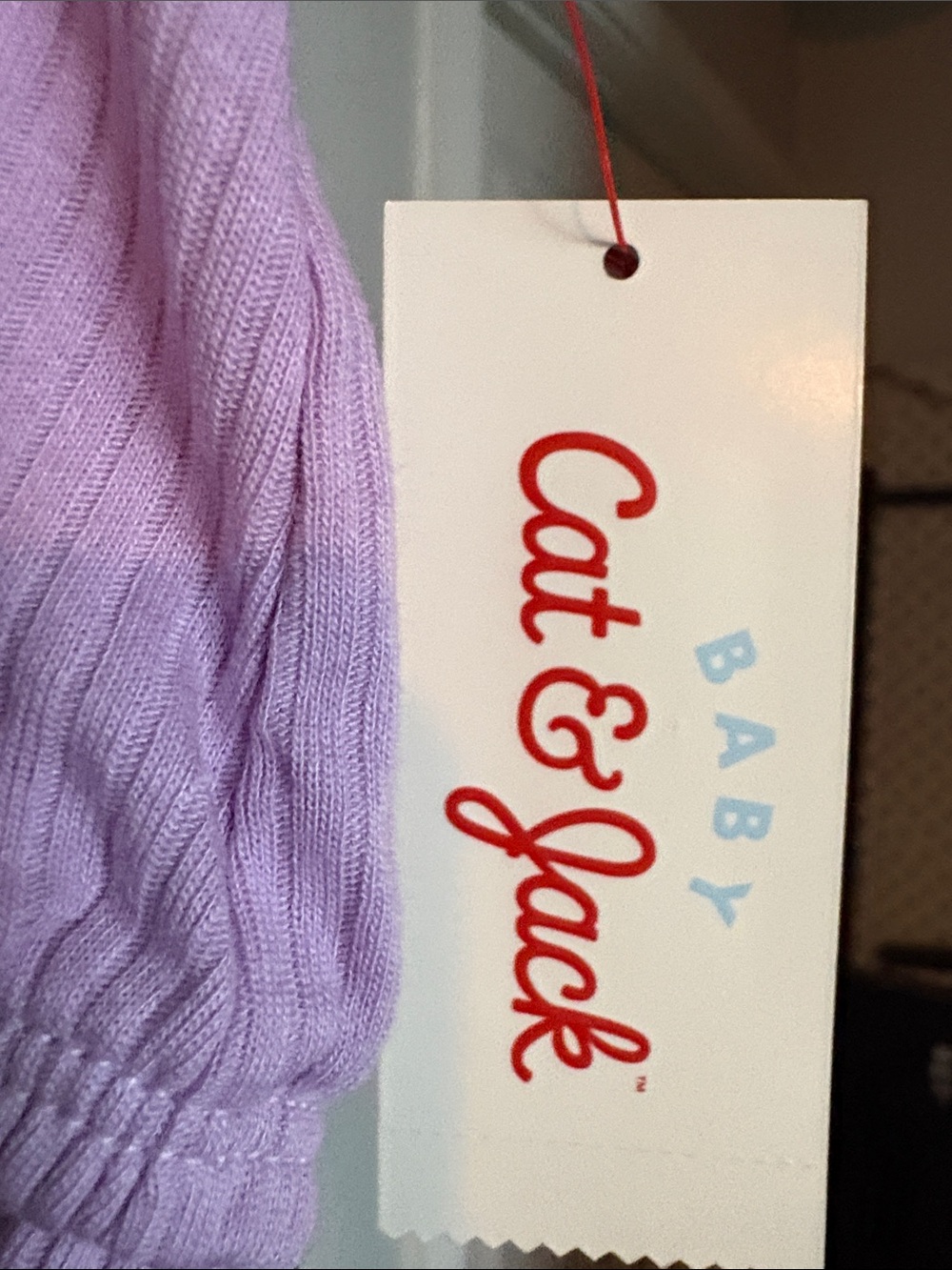 Cat & Jack Lilac Ribbed Ruffle Romper - Picture 5 of 8